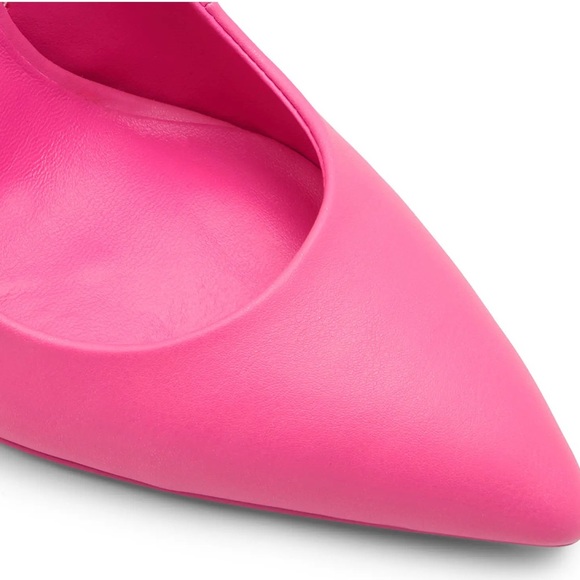 Barbie Pink Side Cut Out Vegan Leather High Heels - Picture 2 of 5